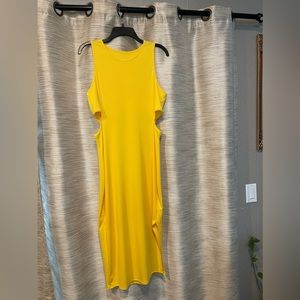 Women Summer Yellow Dress 2XL